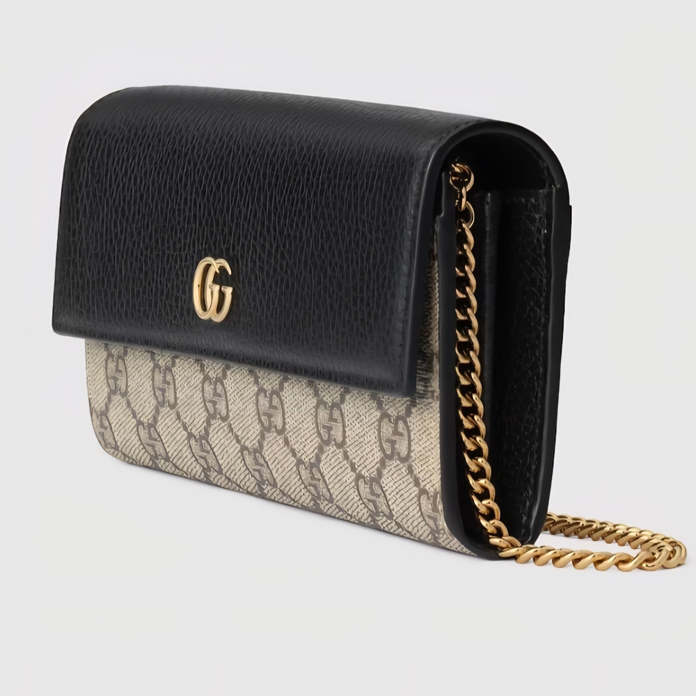 GG Marmont bi-color wallet on chain - Picture 2 of 3